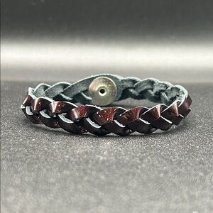 Braided Sparkly Leather Bracelet